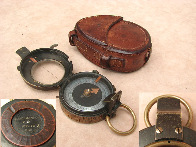 S Mordan WW1 compass from 7th Battalion Sherwood Foresters Regiment